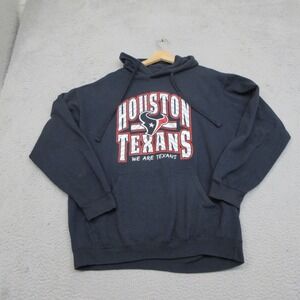 Houston Texans Hoodie Mens L Navy Blue Pullover NFL Football Fan Gear Streetwear